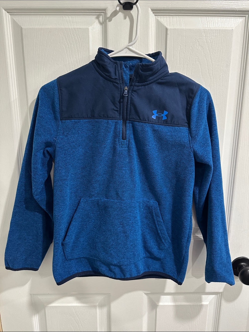 Under Armour Blue Half-Zip Fleece Pullover Youth M